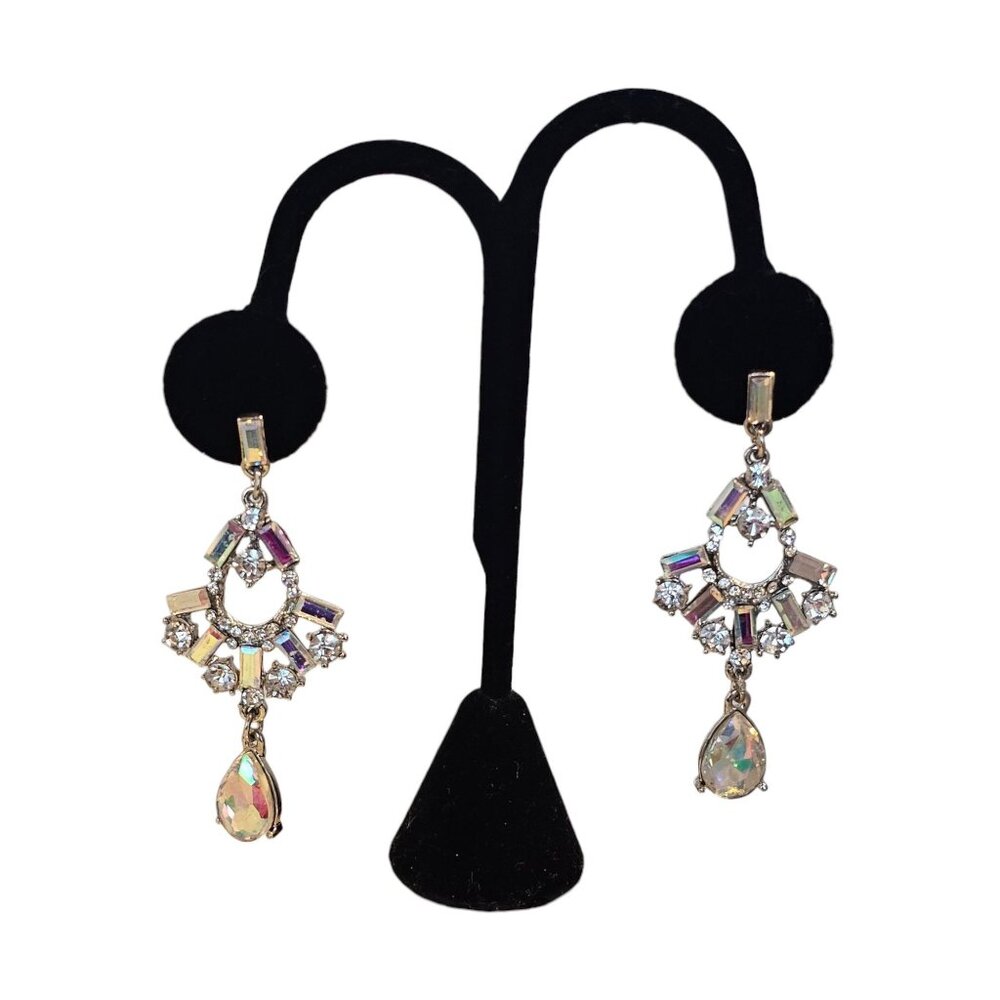 Large Iridecent Chandalier Earring